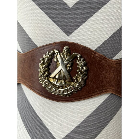 Roger Van S Leather Belt Vintage 1960s Custom Made Signed sz 24 Cuidich 'n Righ - Picture 5 of 14